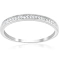 thumbnail image 1 of Pompeii 1/8ct Diamond Wedding Ring 10K White Gold (J-K-L,I2-I3), 1 of 3