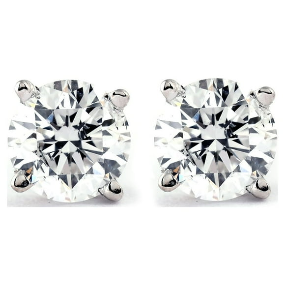 Pompeii 1 CT. T.W. Genuine White Diamond Studs 14K White or Yellow Gold (I-J/I2-3) (,I3)