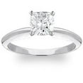 thumbnail image 1 of Pompeii 1 Carat Cushion Diamond Solitaire Engagement Ring 14K White Gold Lab Grown (FG,VS), 1 of 3