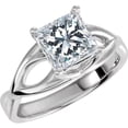 thumbnail image 1 of Pompeii 1 Carat Princess Cut  Diamond Solitaire Engagement Ring 14K White Gold (G/H,I1), 1 of 2