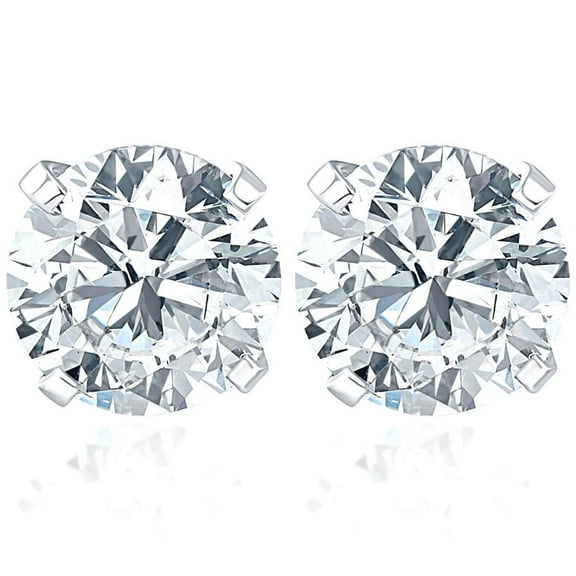 Pompeii 1 Carat (ctw) Diamond Studs in 14k White Gold Lab Grown (HI,VS)