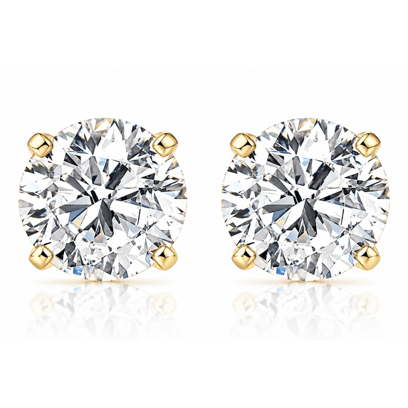 Pompeii 1 Carat (ctw) Diamond Studs in 14k Yellow Gold Lab Grown (HI,VS)