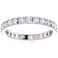 thumbnail image 1 of Pompeii 1 Ct Diamond Wedding Eternity Ring Lab Grown 14k White Gold (((G-H)),SI(2)-I(1)), 1 of 4