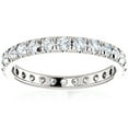 thumbnail image 1 of Pompeii 1 Ct Diamond Wedding Eternity Ring Lab Grown 14k White Gold (((G-H)),SI(2)-I(1)), 1 of 4