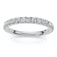 thumbnail image 1 of Pompeii 1 Ct Diamond Wedding Eternity Ring Lab Grown 14k White Gold (((G-H)),SI(2)-I(1)), 1 of 4