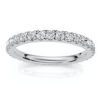 Pompeii 1 Ct Diamond Wedding Eternity Ring Lab Grown 14k White Gold (((G-H)),SI(2)-I(1))