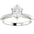 thumbnail image 1 of Pompeii 1 Ct Oval Solitaire Diamond Engagement Ring Lab Grown 14k White or Yellow Gold, 1 of 6