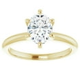 thumbnail image 1 of Pompeii 1 Ct Oval Solitaire Diamond Engagement Ring Lab Grown 14k White or Yellow Gold, 1 of 3