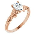 thumbnail image 1 of Pompeii 1 Ct Oval Solitaire Diamond Vintage Engagement Ring in Gold Lab Grown, 1 of 3