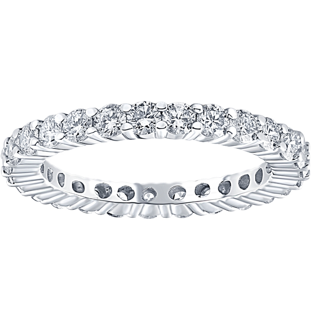 Pompeii 1 Ct T.W. Lab Grown Diamond Eternity Ring 14k White Gold Stackable Wedding Band