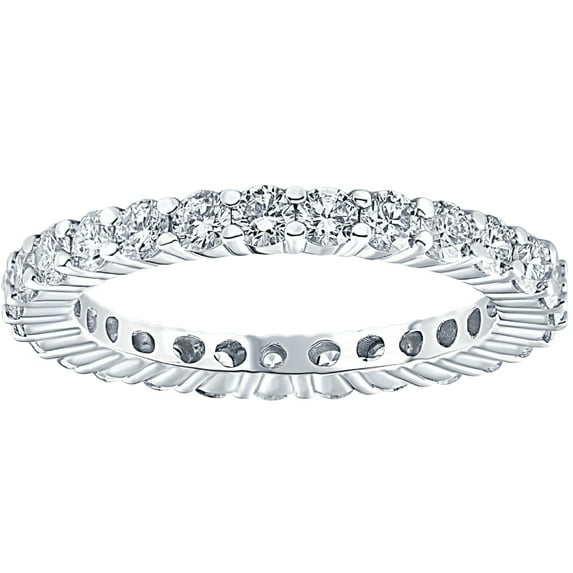 Pompeii 1 Ct T.W. Lab Grown Diamond Eternity Ring 14k White Gold Stackable Wedding Band