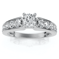 Pompeii 1 ct Diamond Engagement Ring 14K White Gold Channel Set (G/H,SI1-SI2)