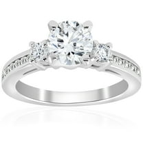 Pompeii 1 ct Diamond Engagement Ring 3-Stone 14K White Gold (G/H,I1)
