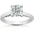 thumbnail image 1 of Pompeii 1 ct Diamond Round Solitaire Engagement Ring 14k White Gold Lab Grown (FG,VS), 1 of 2