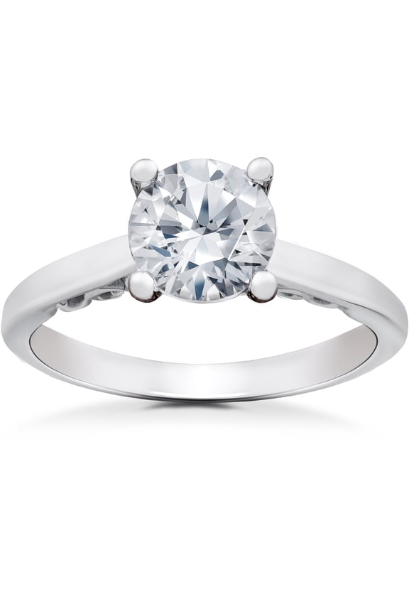 Pompeii 1 ct Lab Grown Eco Friendly Diamond Gabriella Engagement Ring 14k White Gold