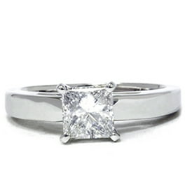 Everly Women s Diamond 14K White Gold Engagement Ring Walmart