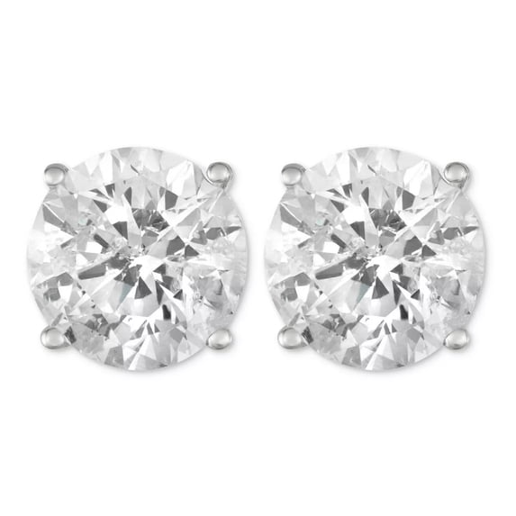 Pompeii 10.03Ct TW Round-Cut Natural Diamond Studs 14k White Gold Earrings (GH,I2-I3)