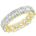 thumbnail image 1 of Pompeii 10 1/2 Ct Asscher Cut Moissanite Eternity Ring Wedding Band 10k Gold (,), 1 of 3