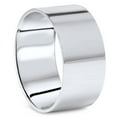thumbnail image 1 of Pompeii 10MM Flat High Polished Wedding Band In 10K White Gold (,), 1 of 3