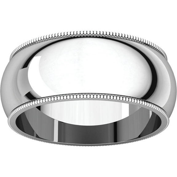Pompeii 10mm Platinum Milgrain Wedding Band (,)