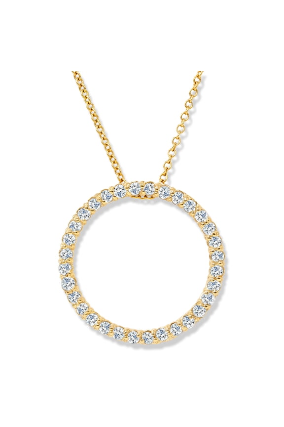 Pompeii 14K Yellow Gold 1/2ct Circle Of Life Diamond Pendant (G/H,I1)