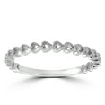 thumbnail image 1 of Pompeii 14k White Gold Heart Shape Stackable Womens Ring Wedding Band (,), 1 of 5