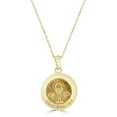 thumbnail image 1 of Pompeii 14k White or Yellow Gold Gold Confirmation Medal Pendant Necklace 14.5mm Tall (,), 1 of 4