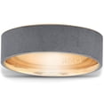 thumbnail image 1 of Pompeii 14k Yellow & Black Gold Mens Satin Finish Flat Comfort Fit Wedding Band (,), 1 of 3