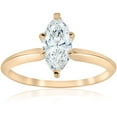 thumbnail image 1 of Pompeii 14k Yellow Gold 1ct Marquise Diamond Engagement Solitaire Ring (G/H,I1), 1 of 3