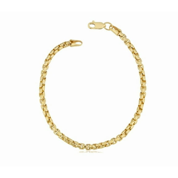 Pompeii 14k Yellow Gold Filled 3.5-mm Round Box Link Chain Bracelet 7.5" (,)