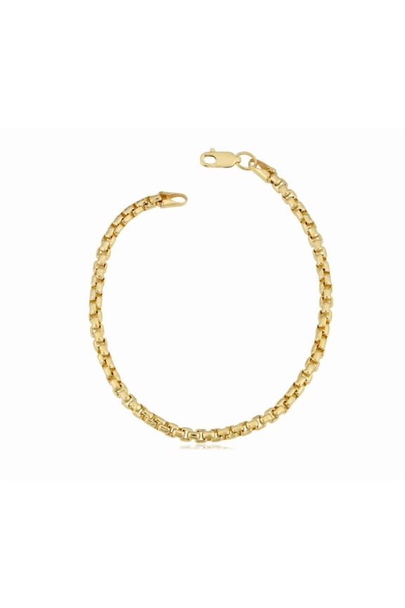 Pompeii 14k Yellow Gold Filled 3.5-mm Round Box Link Chain Bracelet 7.5" (,)