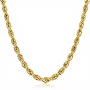 Pompeii 14k Yellow Gold Heavy Men's 4.2mm Rope Chain Necklace (,)