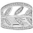 thumbnail image 1 of Pompeii 1CT Diamond Floral Knuckle Ring 14K White Gold (G/H,I1-I2), 1 of 4