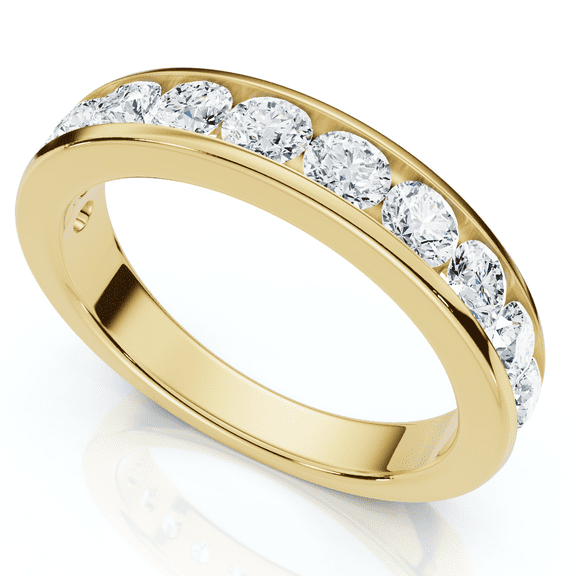 Pompeii 1Ct Channel Set Diamond Wedding Ring 14k Gold or Platinum Lab Grown (E/F,VS1-VS2)