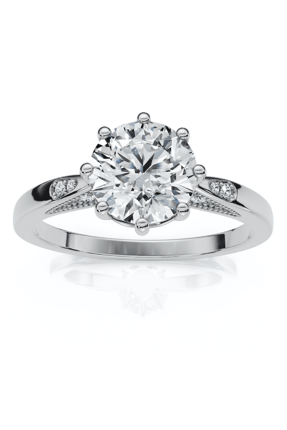 Pompeii 1Ct Crown Setting Diamond Engagement Ring 14k Gold or Platinum Lab Grown