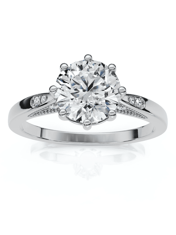 Pompeii 1Ct Crown Setting Diamond Engagement Ring 14k Gold or Platinum Lab Grown