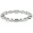 thumbnail image 1 of Pompeii 1Ct Marquise & Round Diamond Eternity Wedding Stackable Ring 14k Gold Lab Grown, 1 of 6