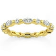 thumbnail image 1 of Pompeii 1Ct Marquise & Round Diamond Eternity Wedding Stackable Ring 14k Gold Lab Grown, 1 of 3
