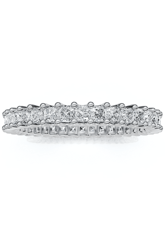 Pompeii 1Ct Princess Cut Diamond Eternity Stackable Wedding Ring 14k Gold Lab Grown
