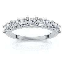 Pompeii 1Ct TW Diamond Common Prong Stackable Wedding Ring 14k Gold/Platinum Lab Grown