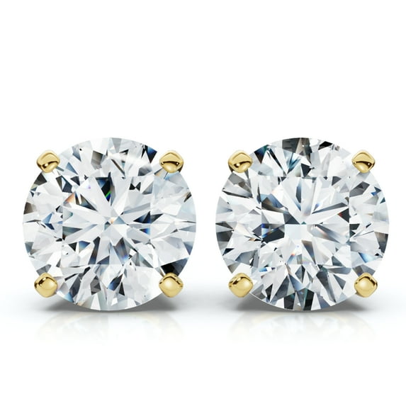 Pompeii 1Ct TW Round Diamond Studs 14k Gold Lab Grown (F/G,VS1-VS2)