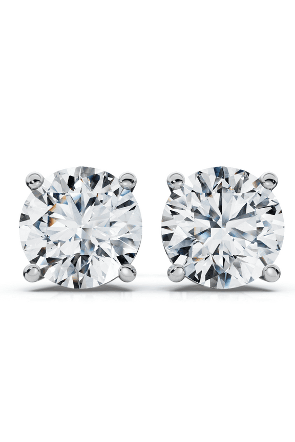 Pompeii 1Ct TW Round Diamond Studs 14k Gold Lab Grown (F/G,VS1-VS2)