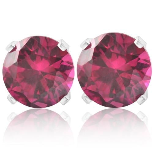 Pompeii 1Ct TW Ruby Studs in 14k White or Yellow Gold (,)