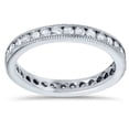 thumbnail image 2 of 0.20 Ct Natural Diamond 14K White Gold Channel Set Hoop Earrings - G Color I1 Clarity, Appraisal Included 2 of 4