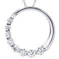 thumbnail image 1 of Pompeii 1ct Circle Journey Real Diamond Pendant White Gold (G/H,I1), 1 of 4