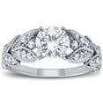 thumbnail image 1 of Pompeii 1ct Diamond Engagement Ring   Petal Vine Leaf 14k White Gold  (FG,VS), 1 of 3