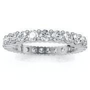 POMPEII3 Pompeii 1ct Diamond Eternity Wedding Ring in 14k White, Yellow, Rose Gold Lab Grown