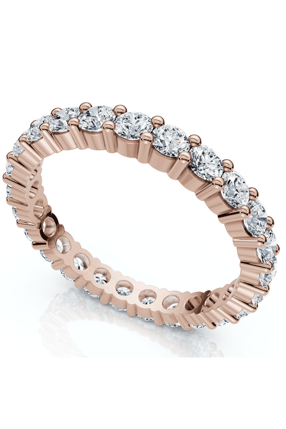 Pompeii 1ct Diamond Eternity Wedding Ring in 14k White, Yellow, Rose Gold Lab Grown