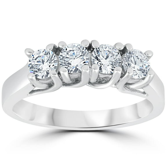 Pompeii 1ct Diamond White Gold Curve Wedding Ring Enhancer (G,I1)