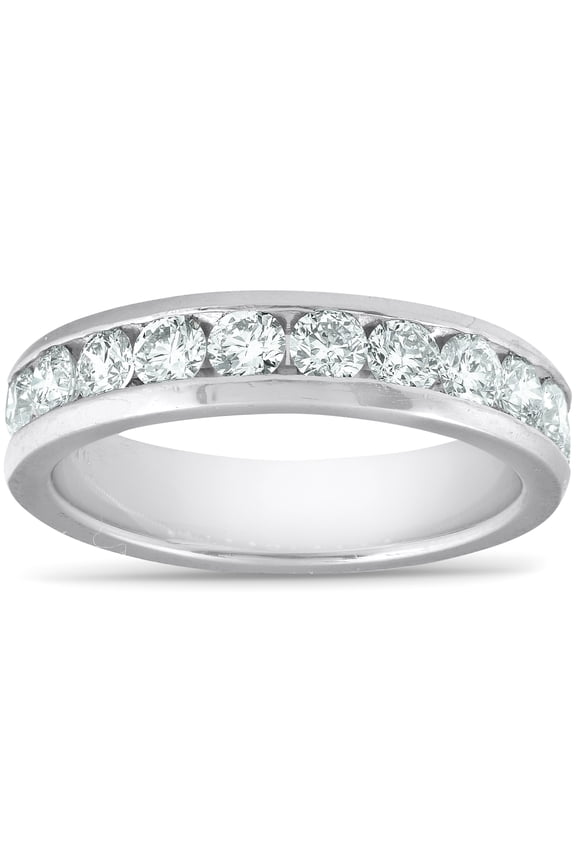 Pompeii 1ct Lab Grown Diamond Wedding Ring Platinum Channel Set Eco Friendly (F/G,VS/SI)